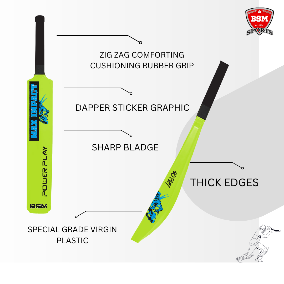 BSM Neon Green Max Impact Polymer Bat - Image 3