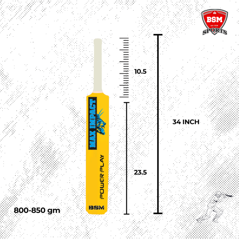 BSM Yellow MAXIMPACT Polymer Bat - Image 4