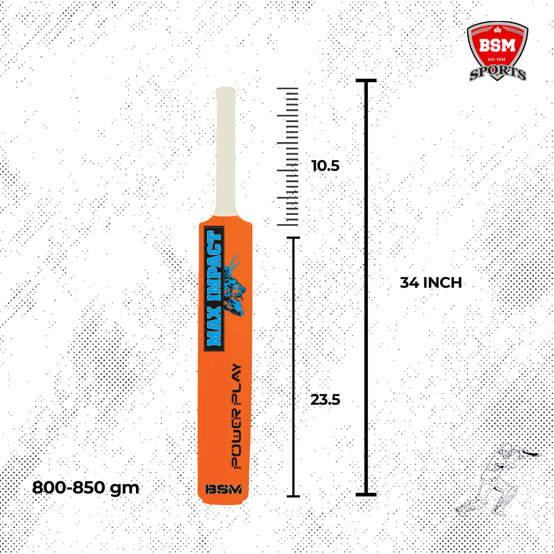BSM Orange MAXIMPACT Polymer Bat - Image 2
