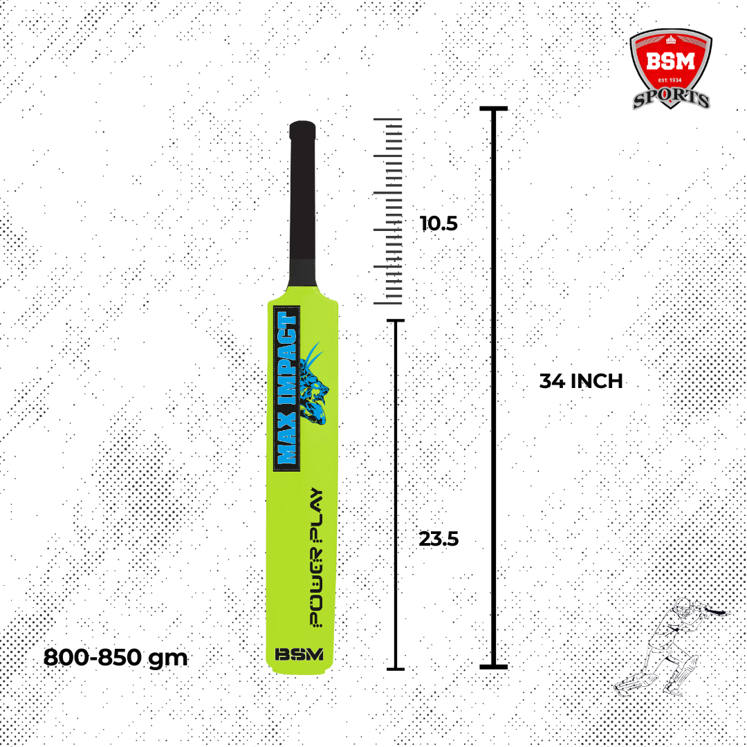 BSM Neon Green Max Impact Polymer Bat - Image 2