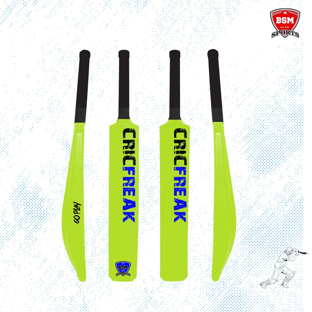 BSM Neon Green CricFreak Polymer Bat
