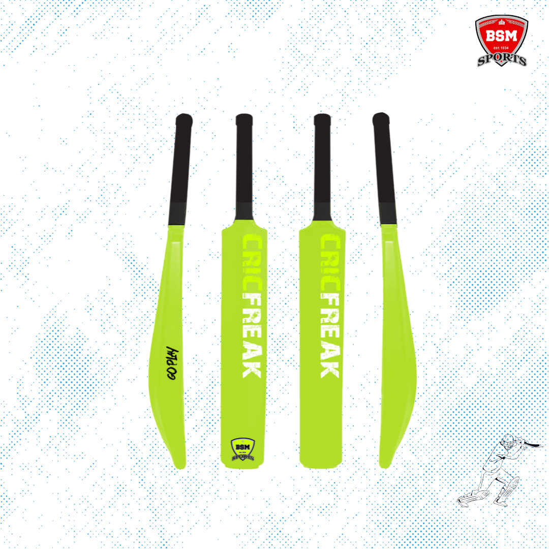 BSM Neon Green CricFreak Polymer Bat