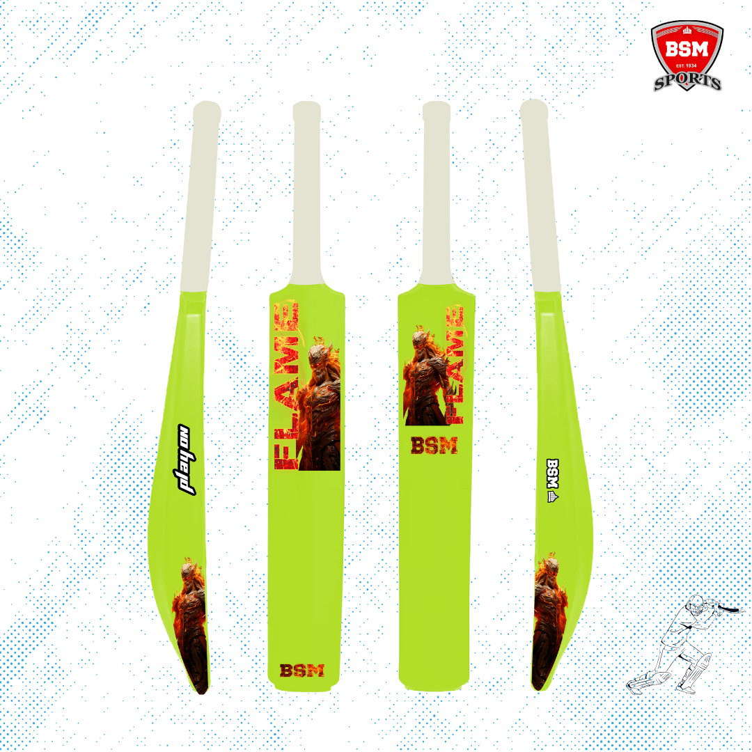 BSM Green Neon Flame Polymer Bat