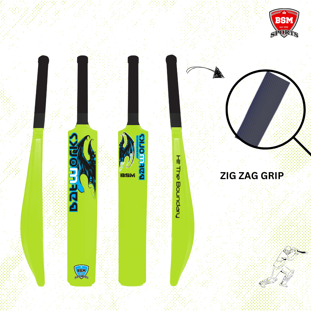 BSM Neon Green Batworks Polymer Bat - Image 2