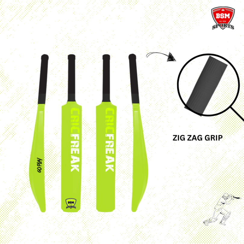 BSM Neon Green CricFreak Polymer Bat - Image 4