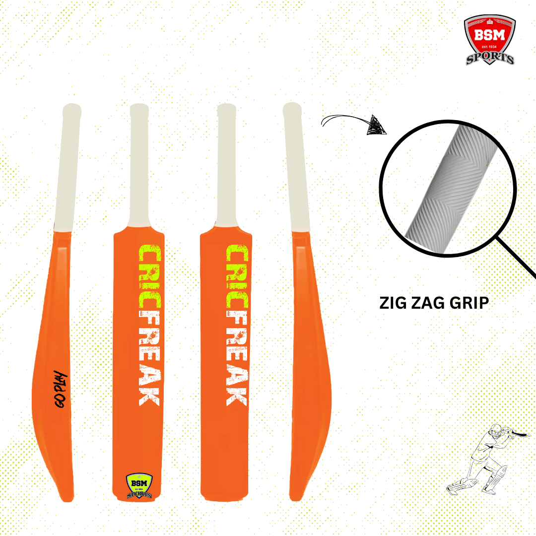 BSM Orange CricFreak Polymer Bat - Image 3