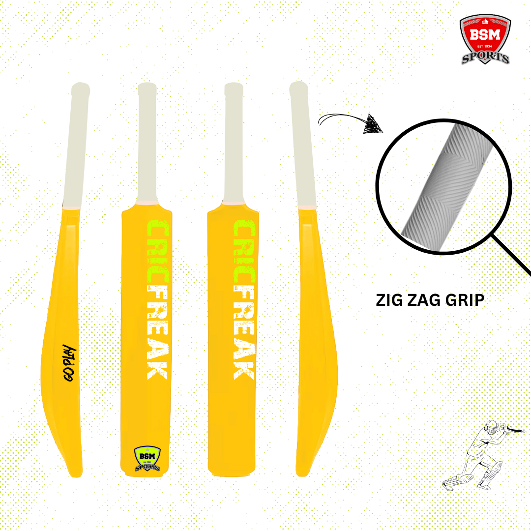 BSM Yellow CricFreak Polymer Bat - Image 4