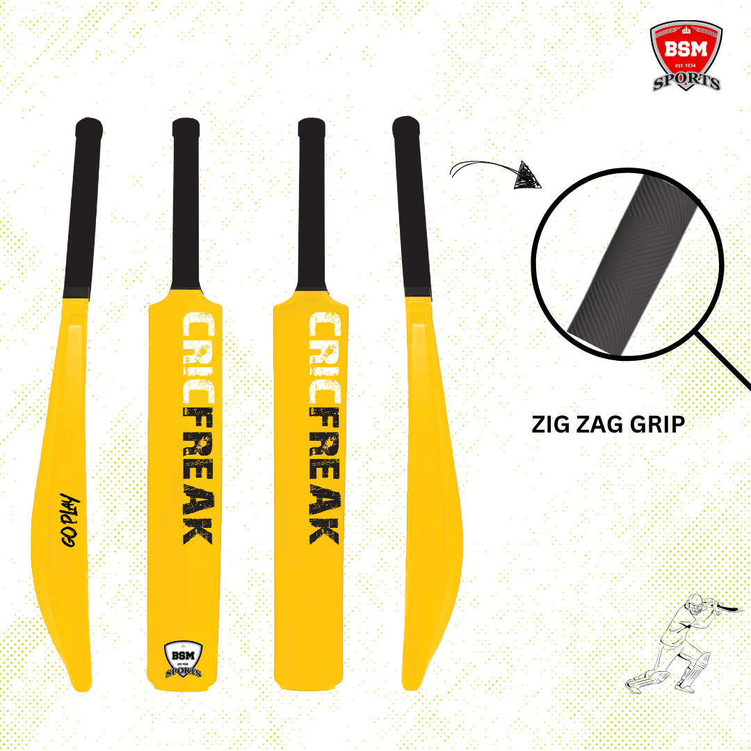 BSM Yellow CricFreak Polymer Bat - Image 4