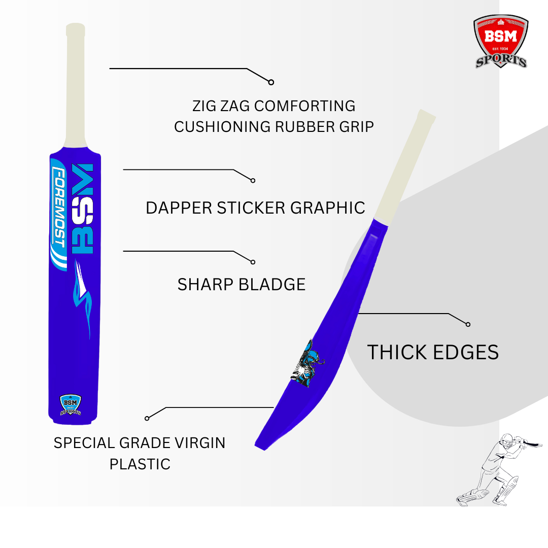 BSM Foremost Blue Polymer Cricket bat - Image 3