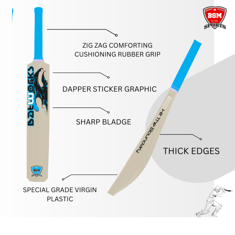 BSM White Batworks Polymer Bat - Image 3