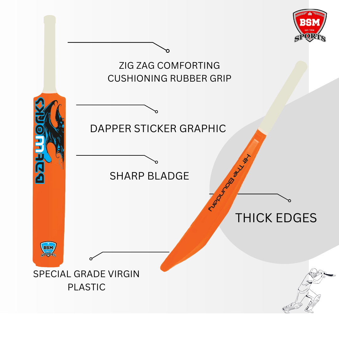 BSM Orange Batworks Polymer Bat - Image 3