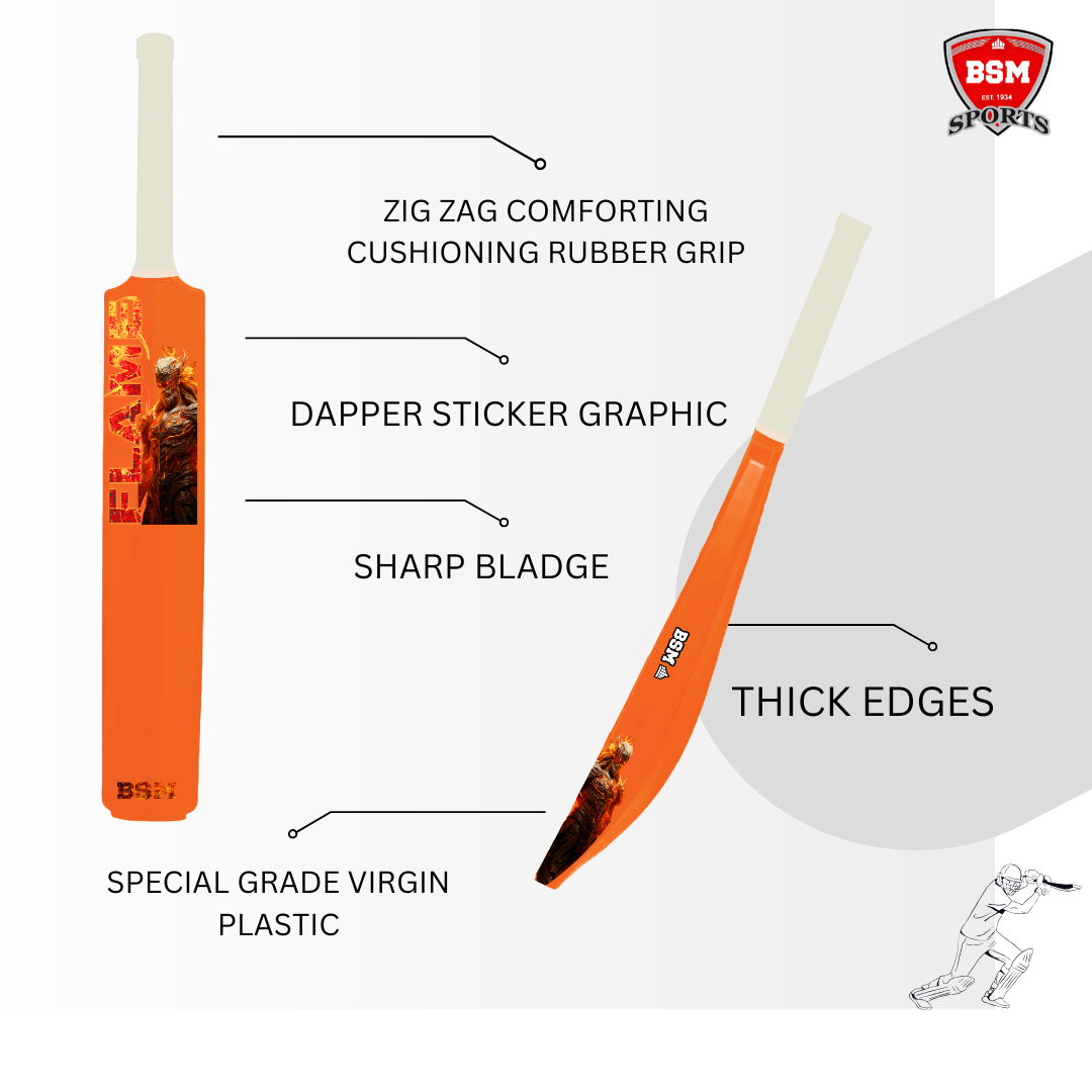 BSM Orange Flame Polymer bat - Image 2