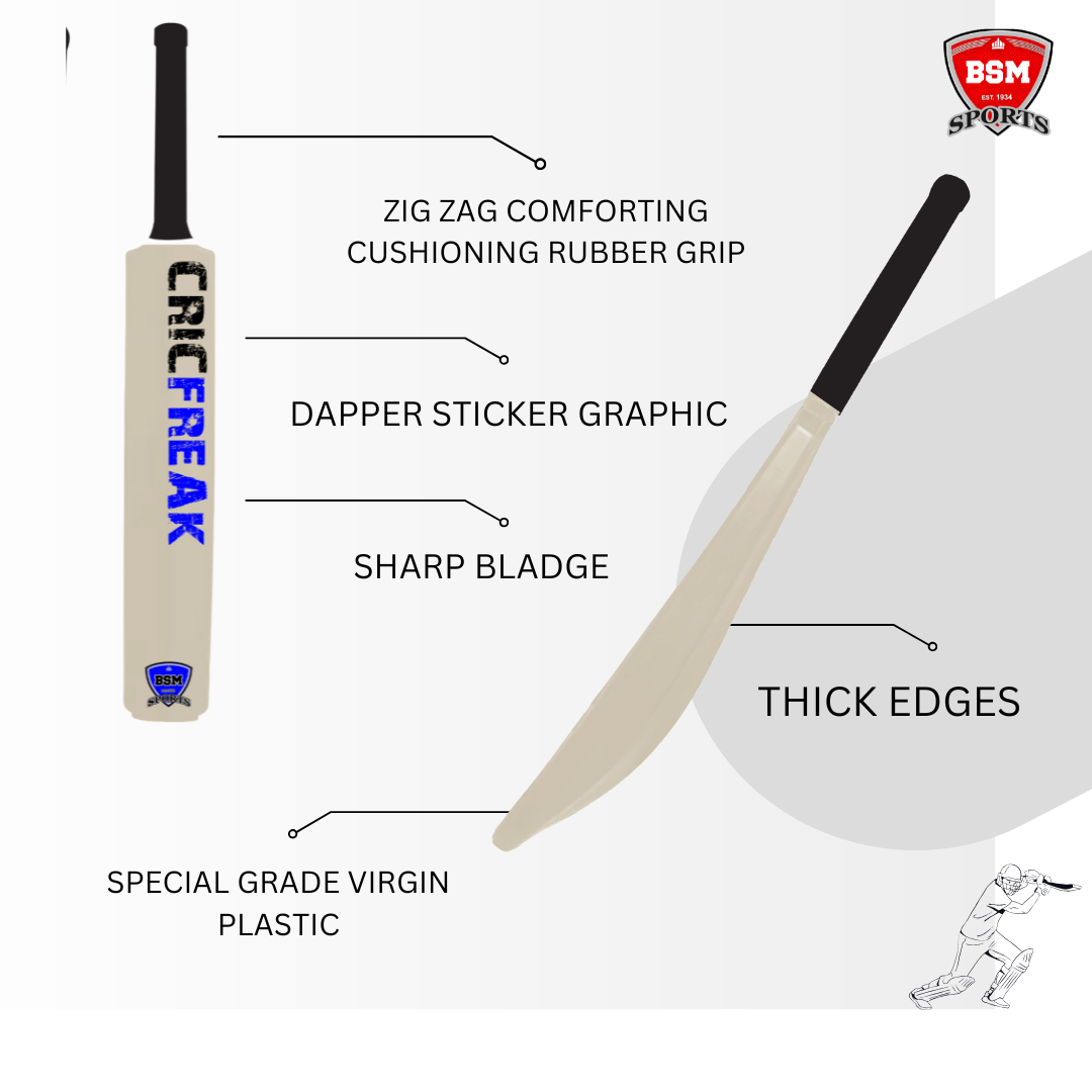 BSM White CricFreak Polymer Bat - Image 4