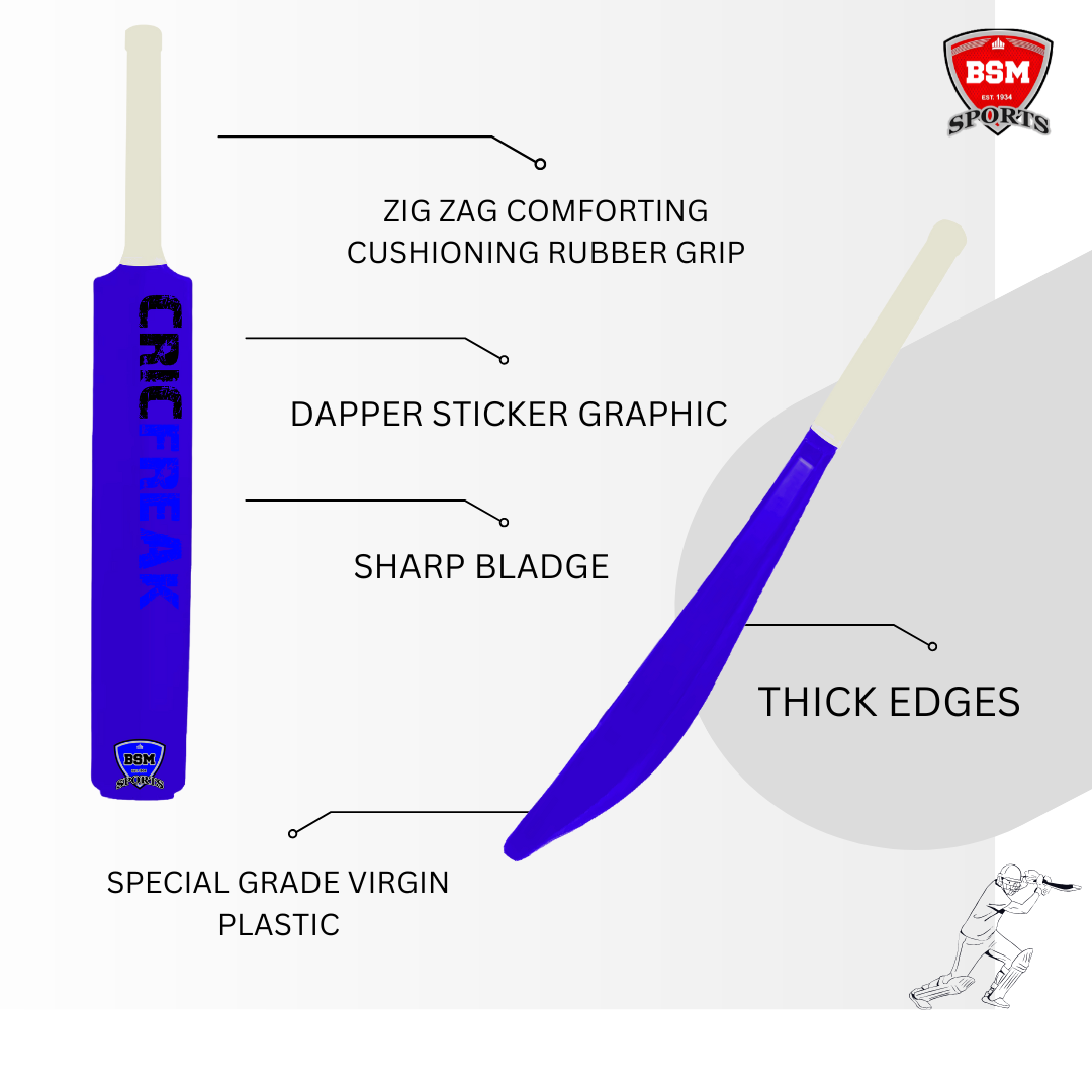 BSM Dark Blue CricFreak Polymer Bat - Image 3