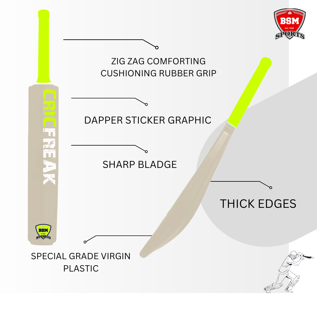 BSM White CricFreak polymer Bat - Image 2