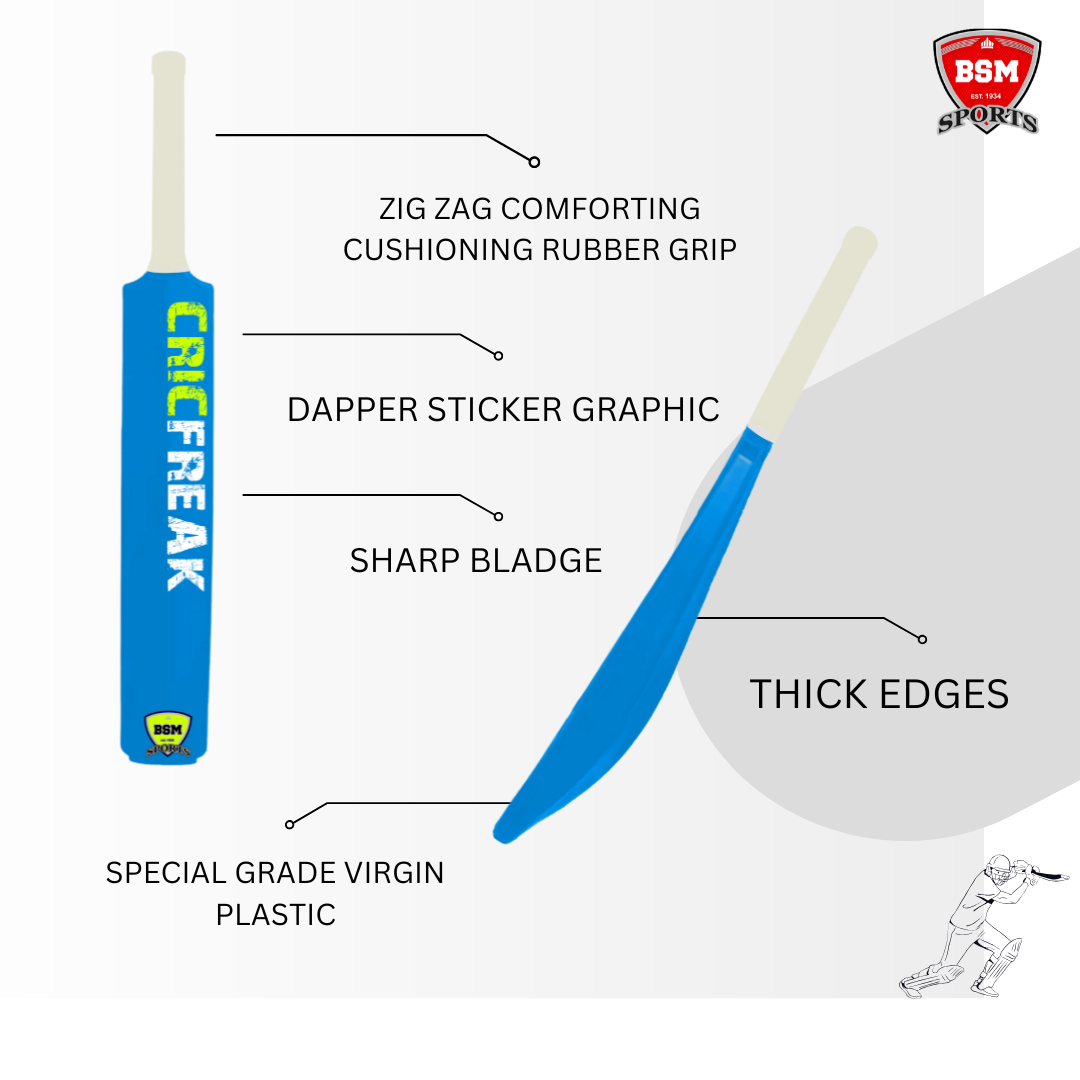 BSM Light Blue CricFreak Polymer Bat - Image 3