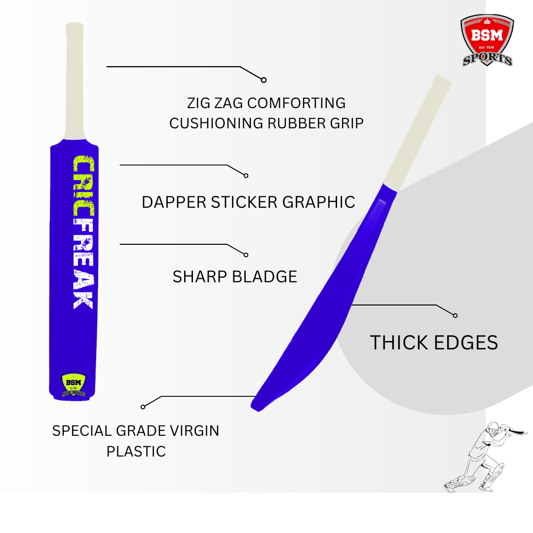 BSM Dark Blue CricFreak Polymer Bat - Image 3