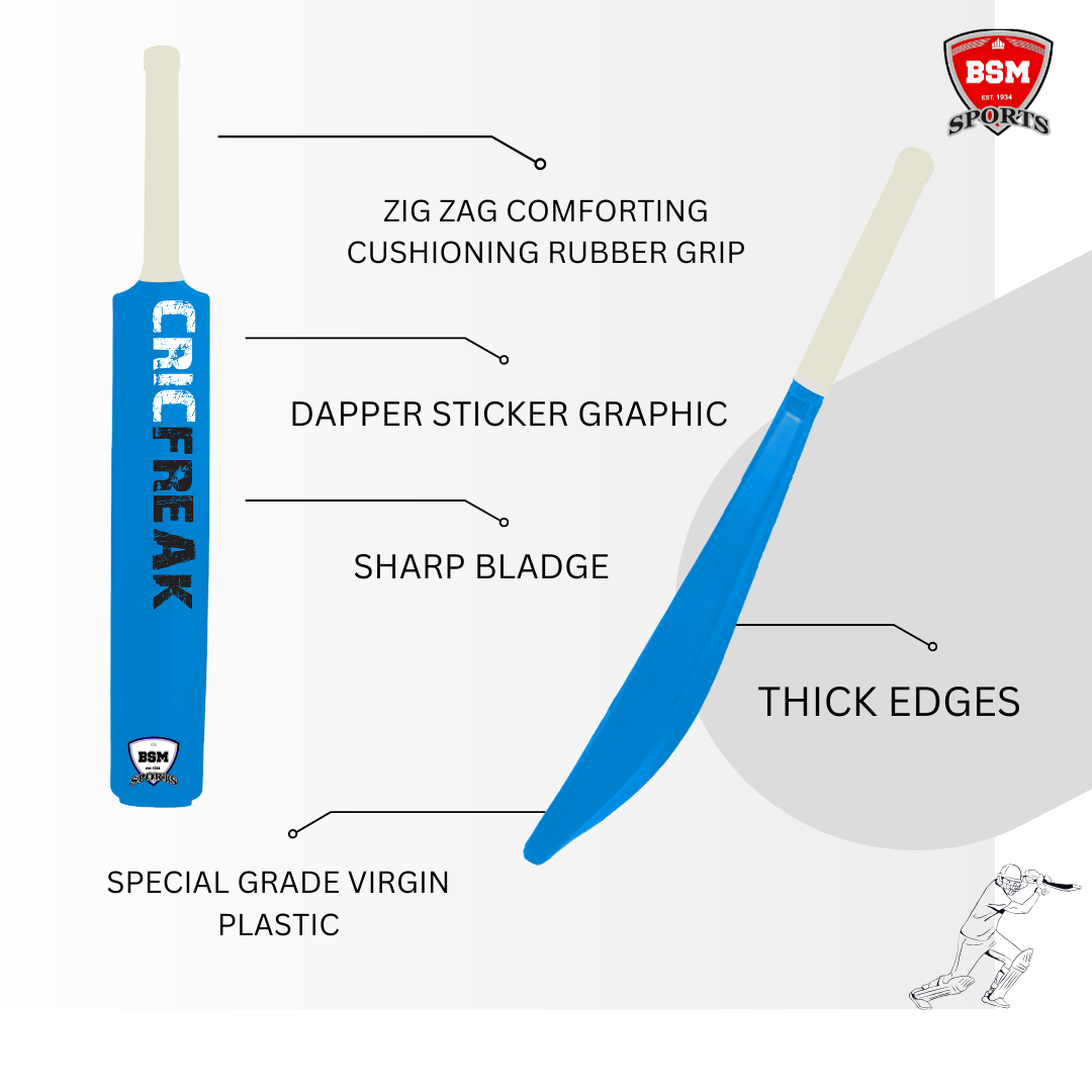 BSM Light Blue CricFreak Polymer Bat - Image 3