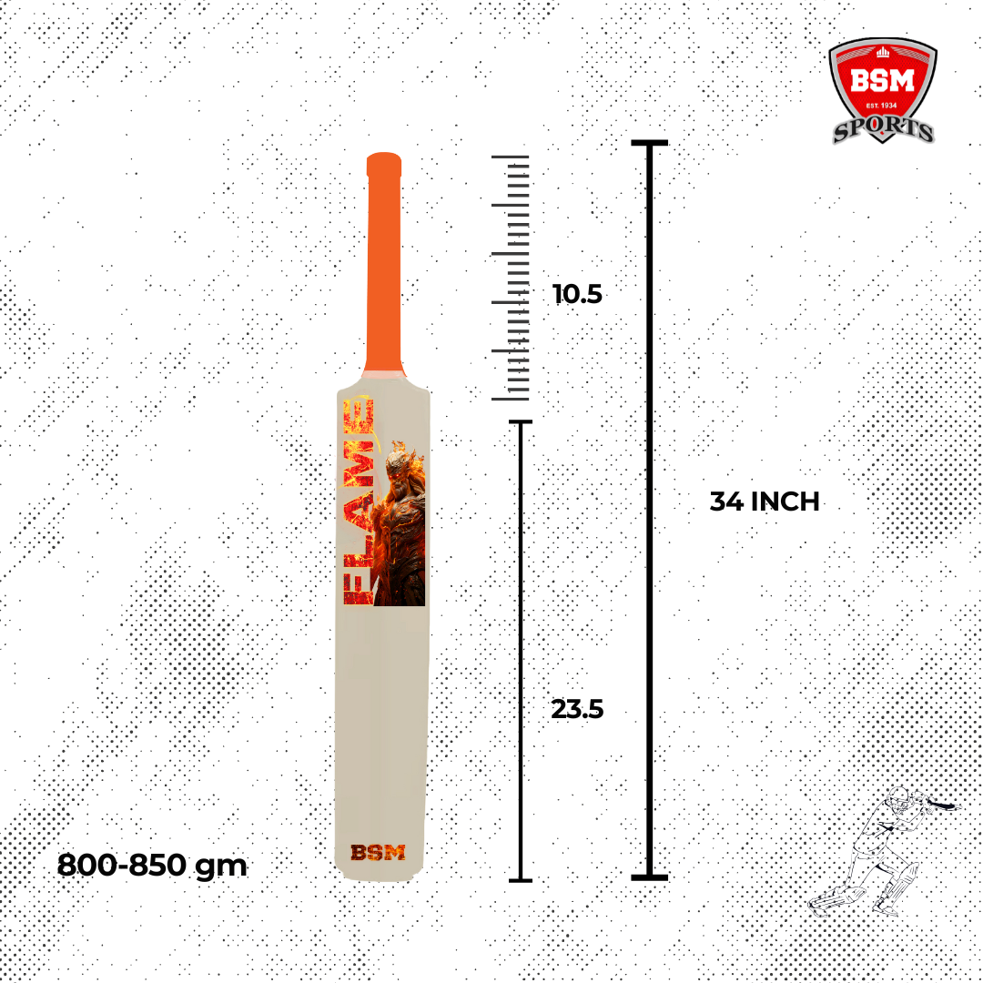 BSM White Flame Polymer Bat - Image 3