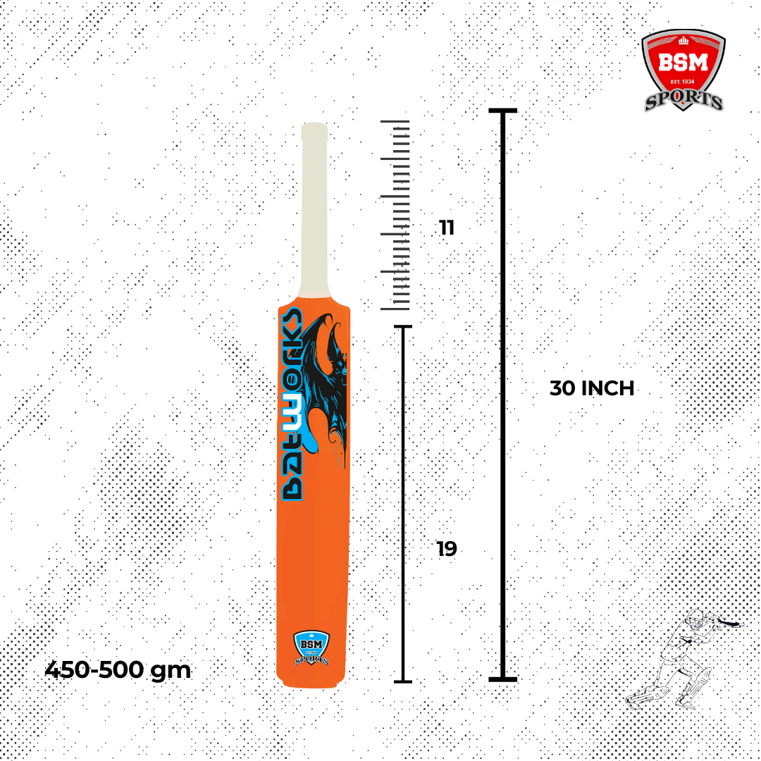 BSM Orange Batworks Polymer Bat - Image 2