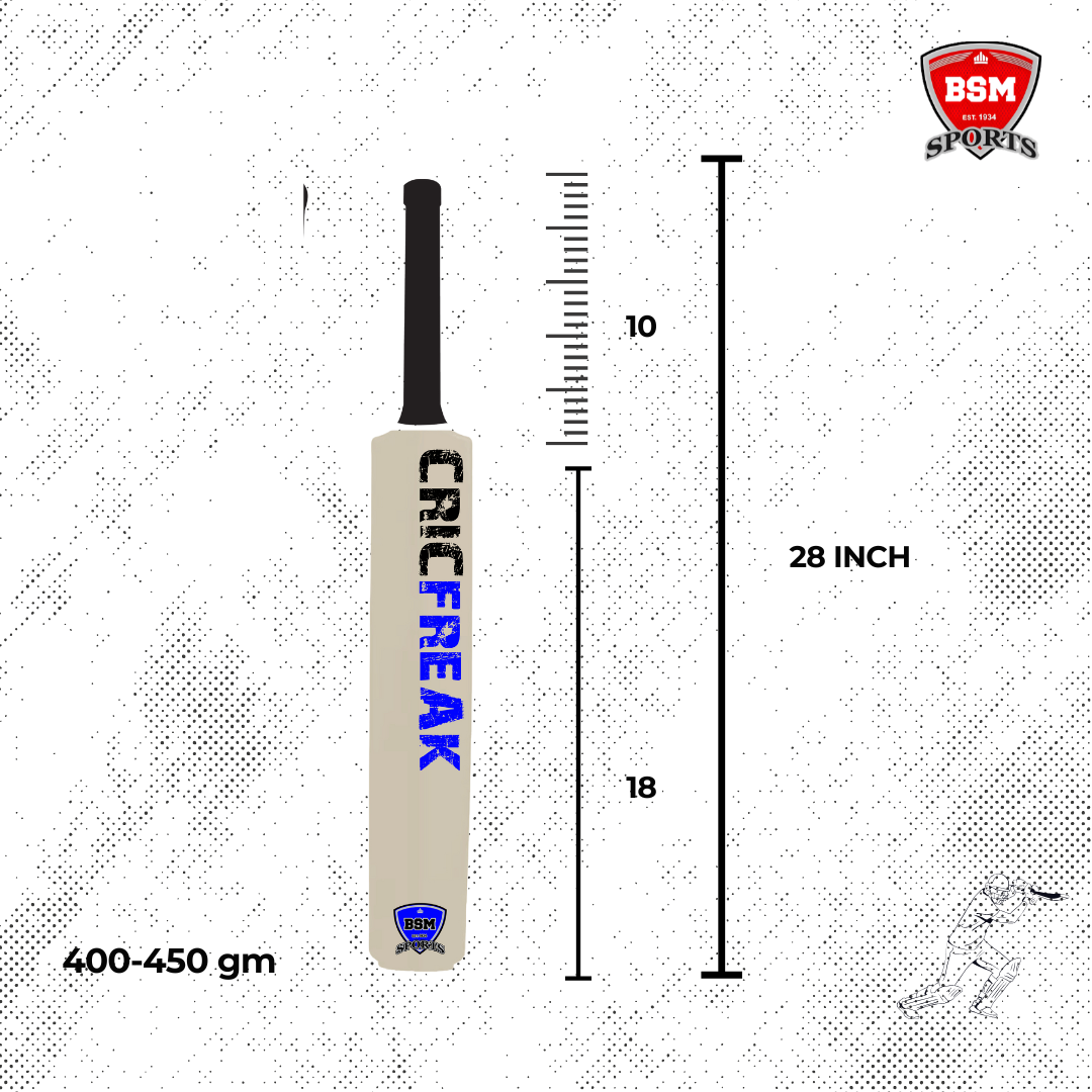 BSM White CricFreak Polymer Bat - Image 3