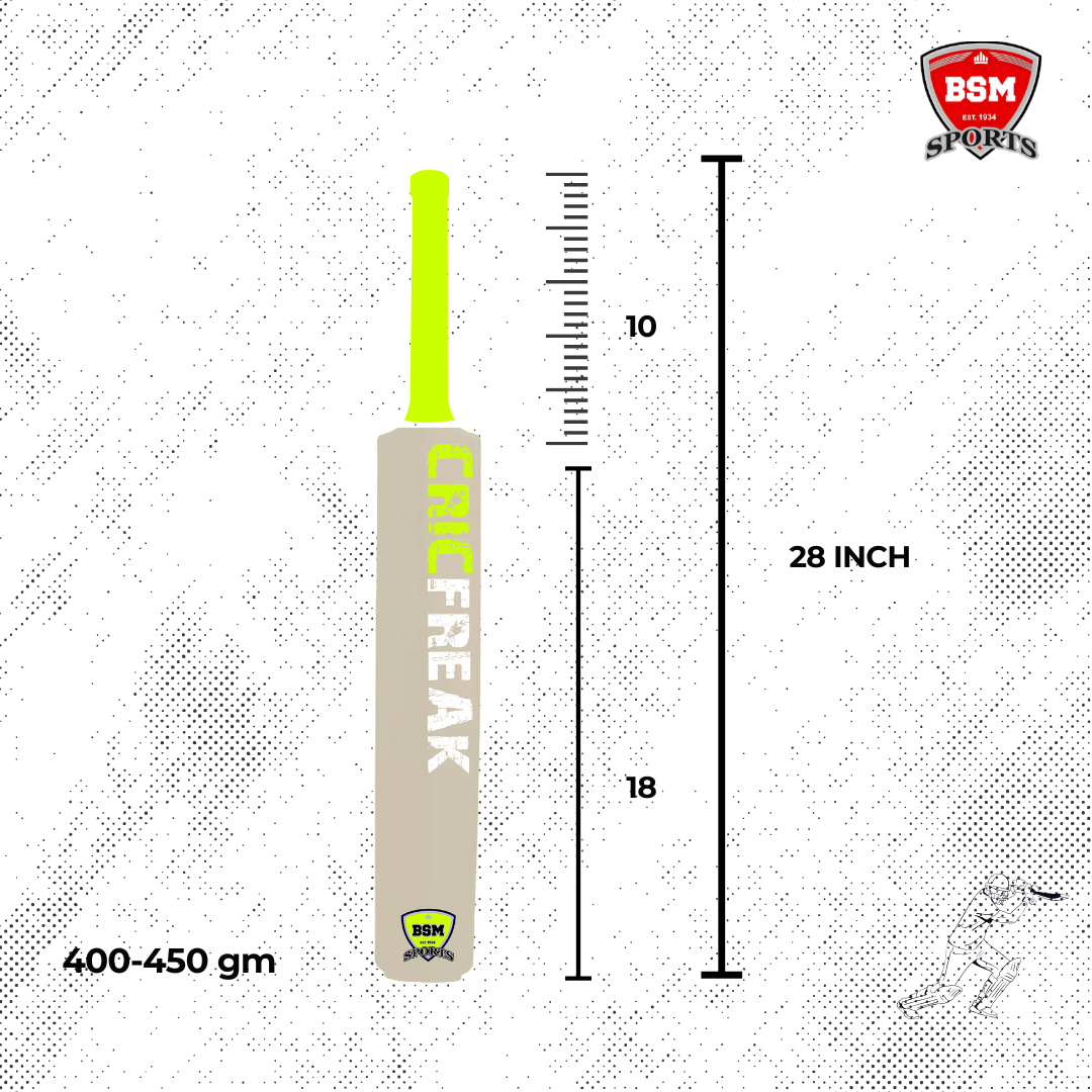 BSM White CricFreak polymer Bat - Image 4