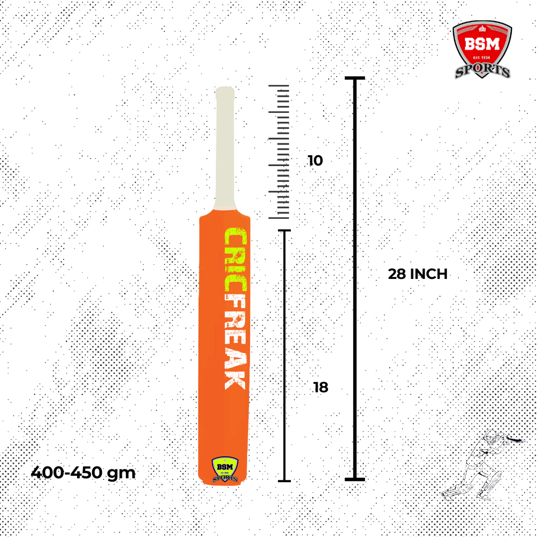 BSM Orange CricFreak Polymer Bat - Image 4