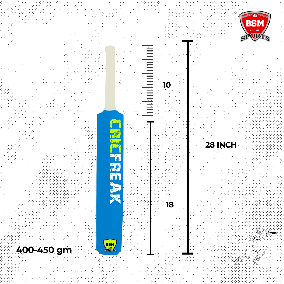 BSM Light Blue CricFreak Polymer Bat - Image 4