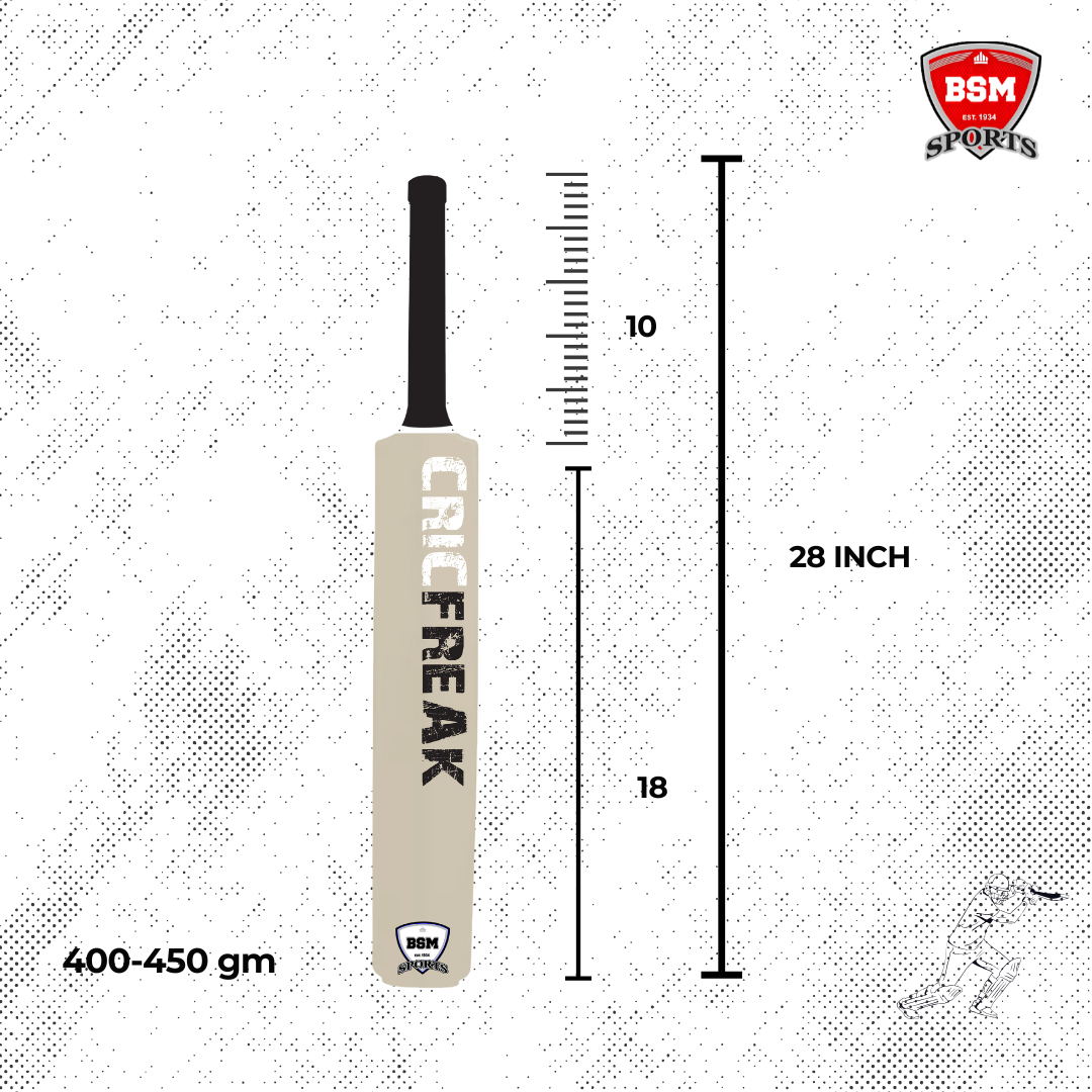 BSM White CricFreak Polymer Bat - Image 2