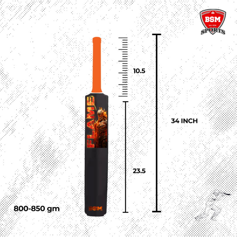 BSM Black Flame Polymer Bat - Image 2