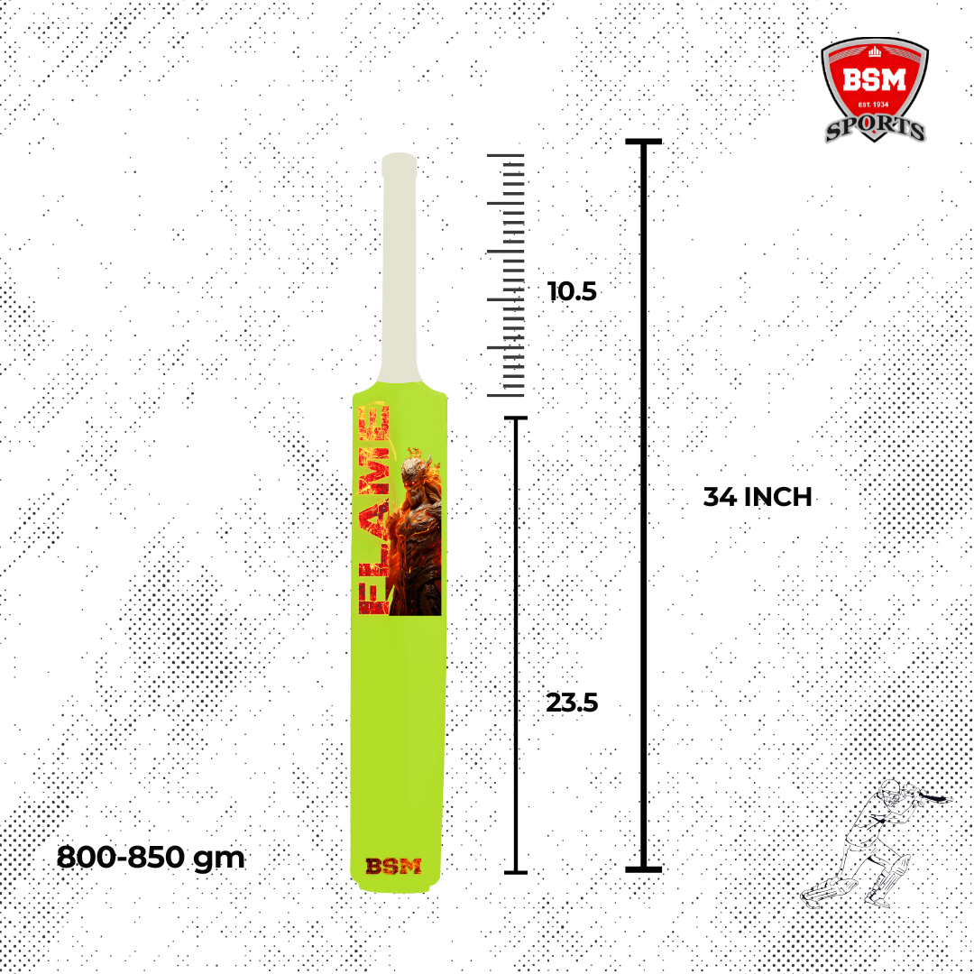 BSM Green Neon Flame Polymer Bat - Image 4